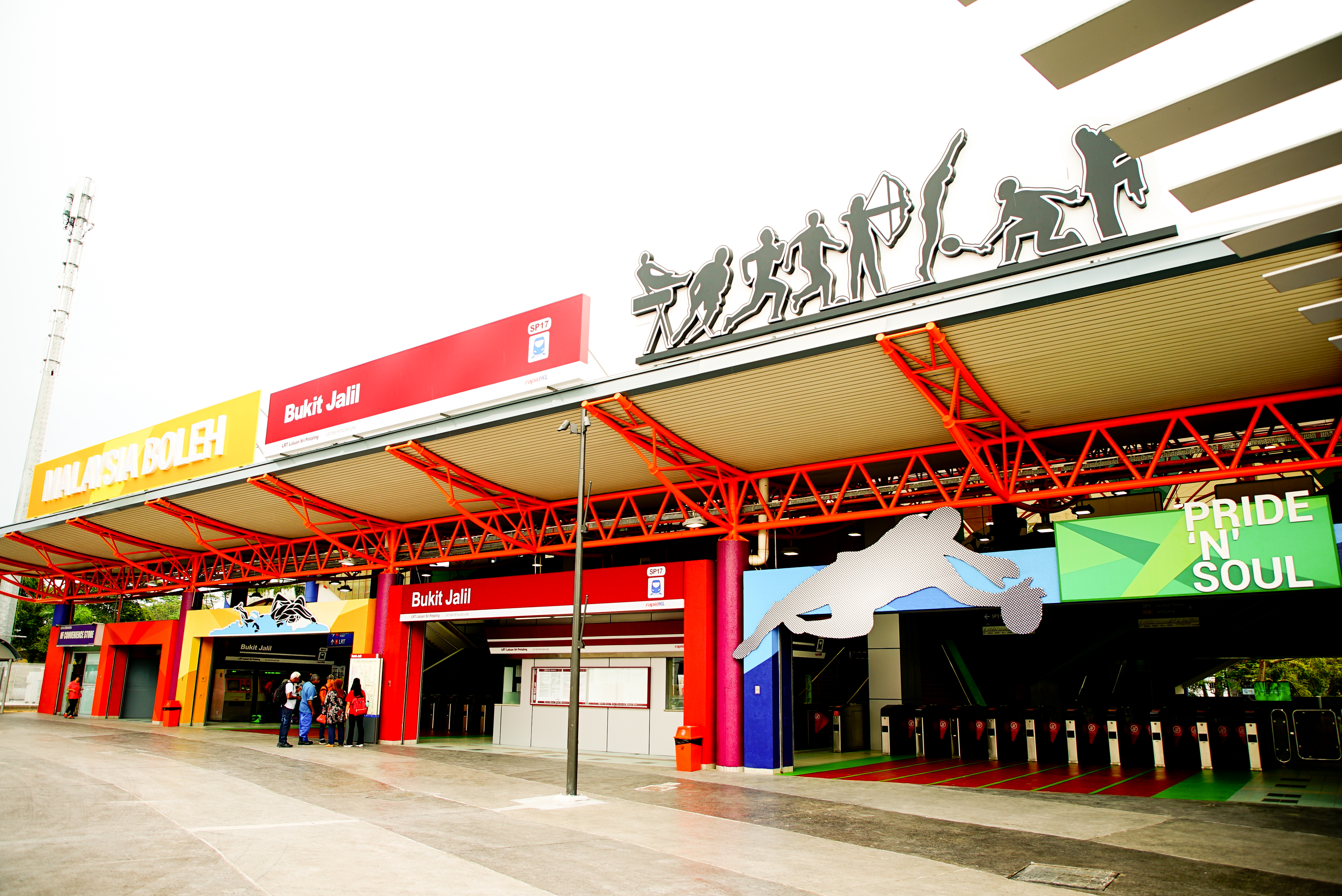 The entrance of the Bukit Jalil LRT Station.