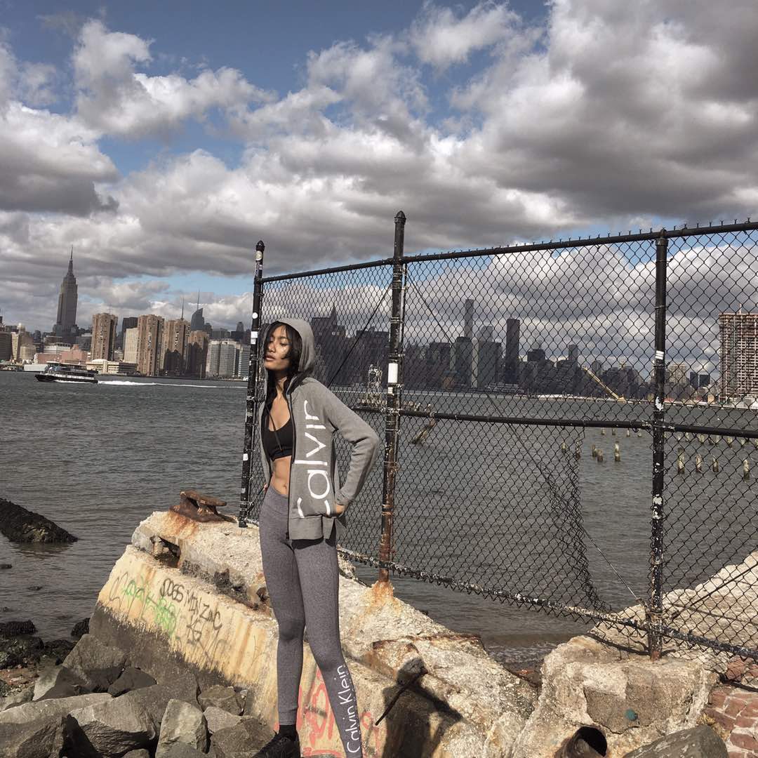 Atikah basking in the sun at Williamsburg.
