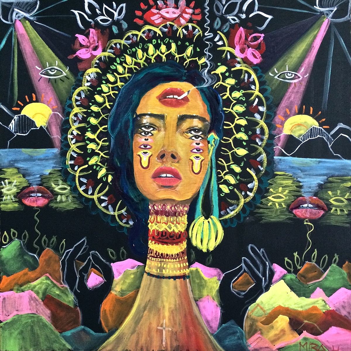 That traditional headpiece and necklace though.