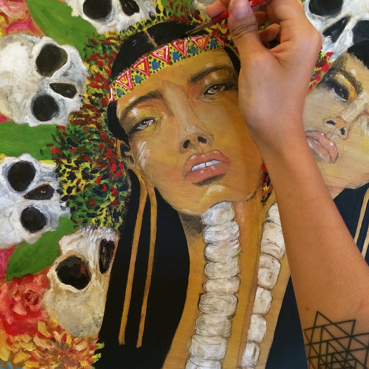 Putting on the details.