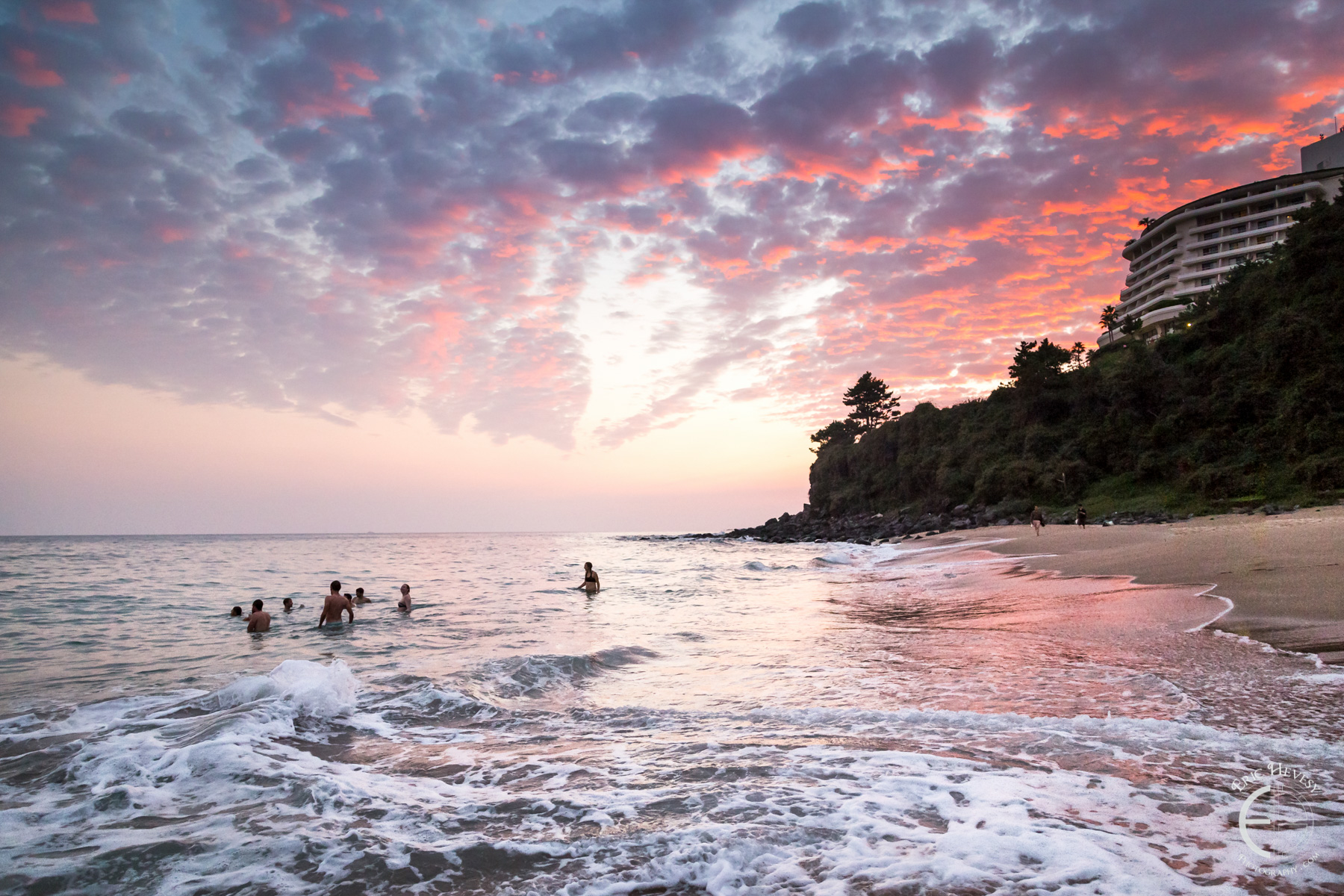 Eric Hevesy Photography Calming sunset at Jungmun Beach.