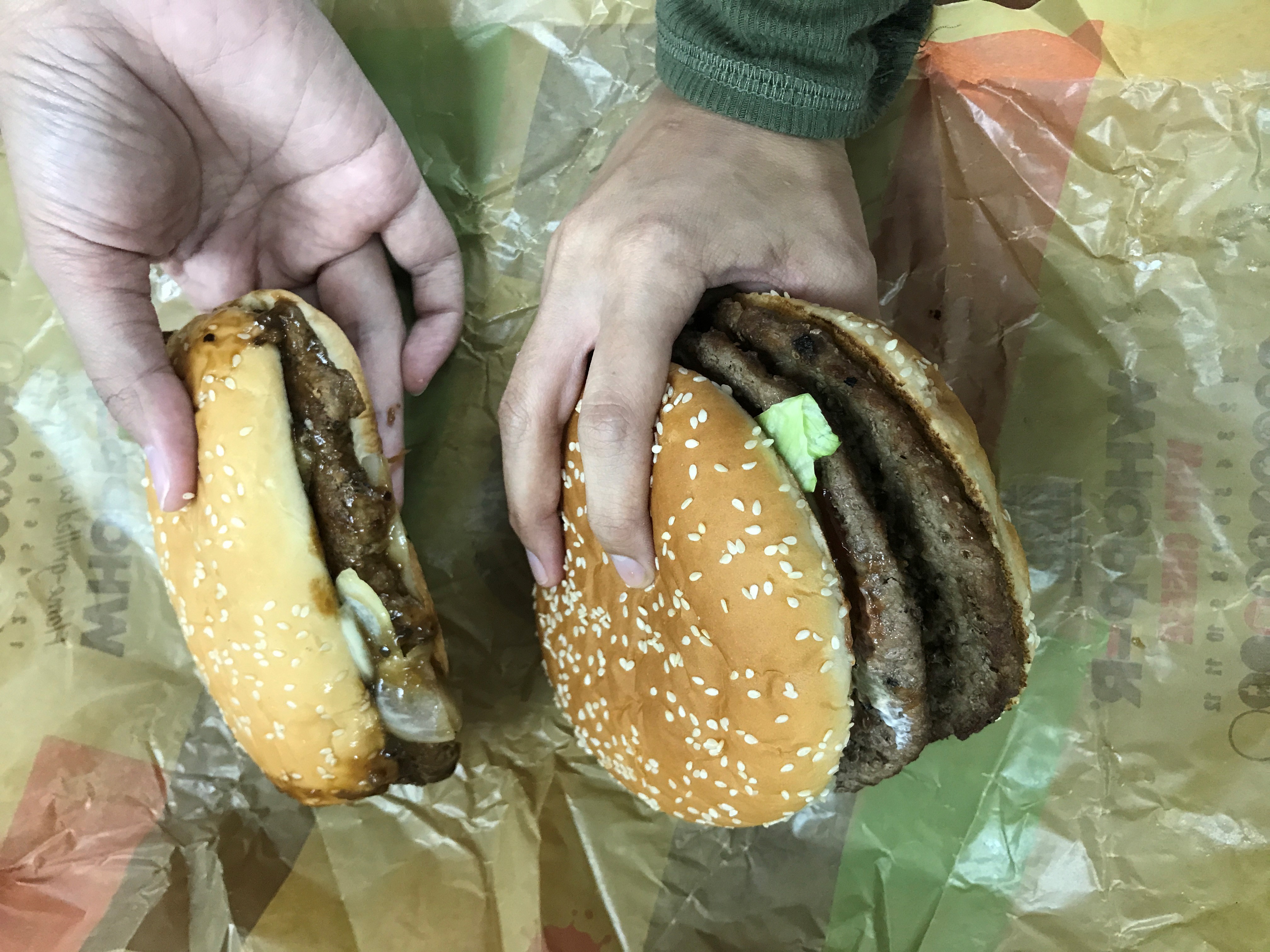 Look at how thick Burger King's burger is!