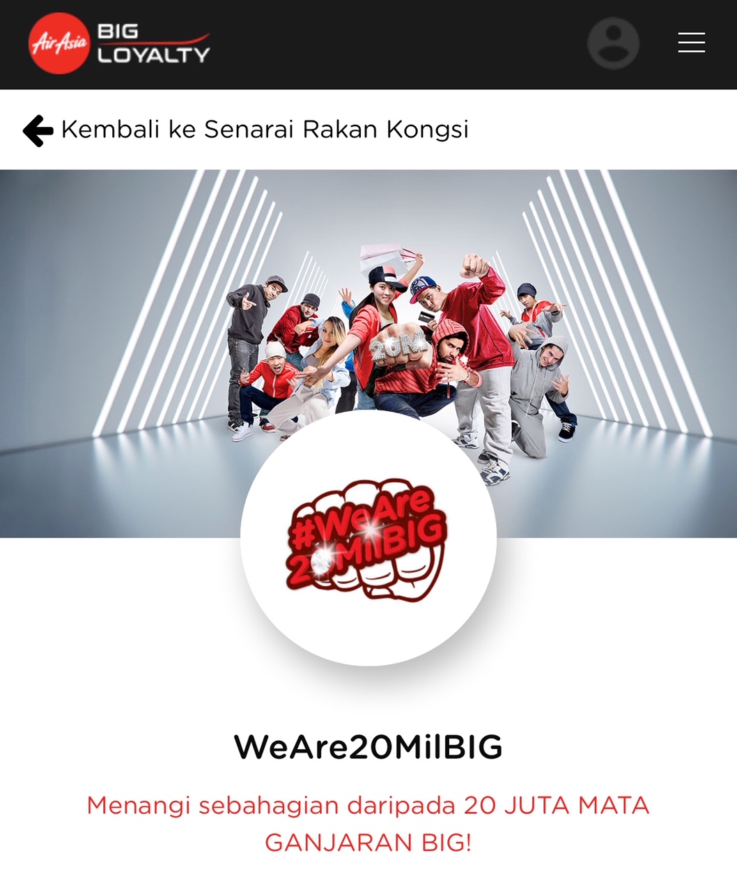 Menang sebahagian 20 juta mata ganjaran!
