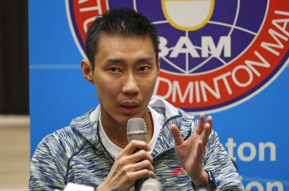 Lee Chong Wei during the press conference.