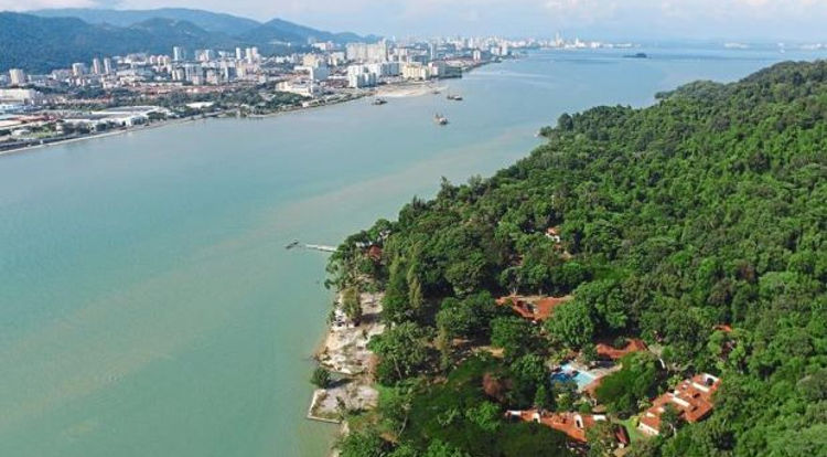 Penang Property Talk The west coast of Pulau Jerejak overlooking Penang.