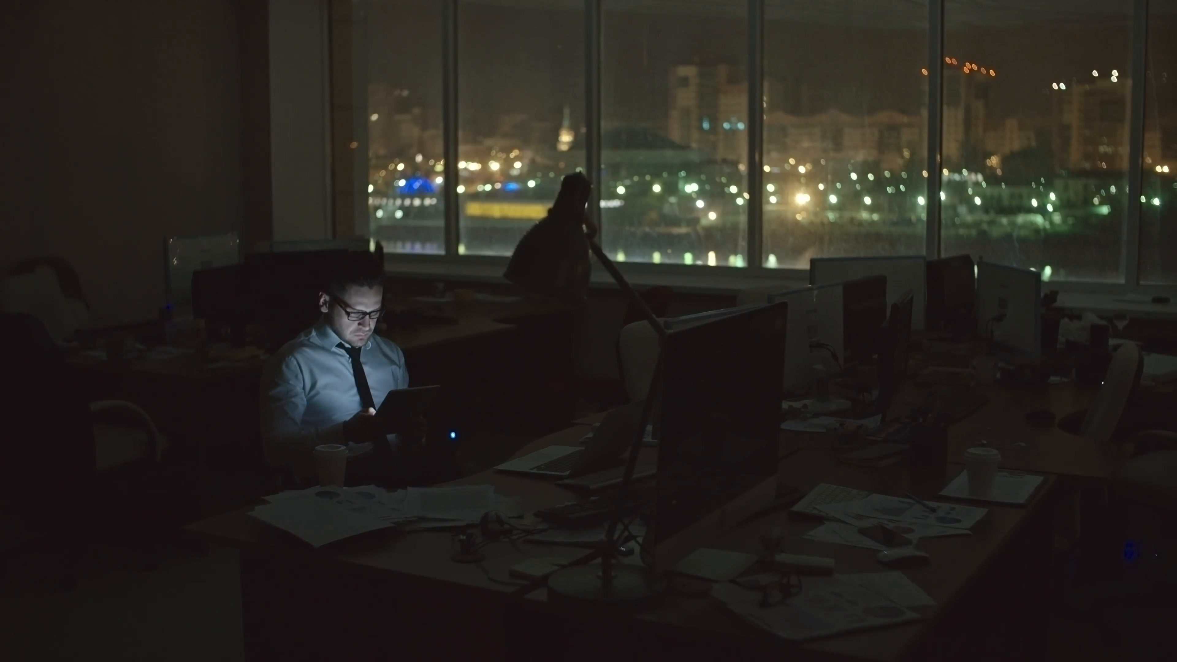 Being alone at the office past midnight is something no one looks forward to.