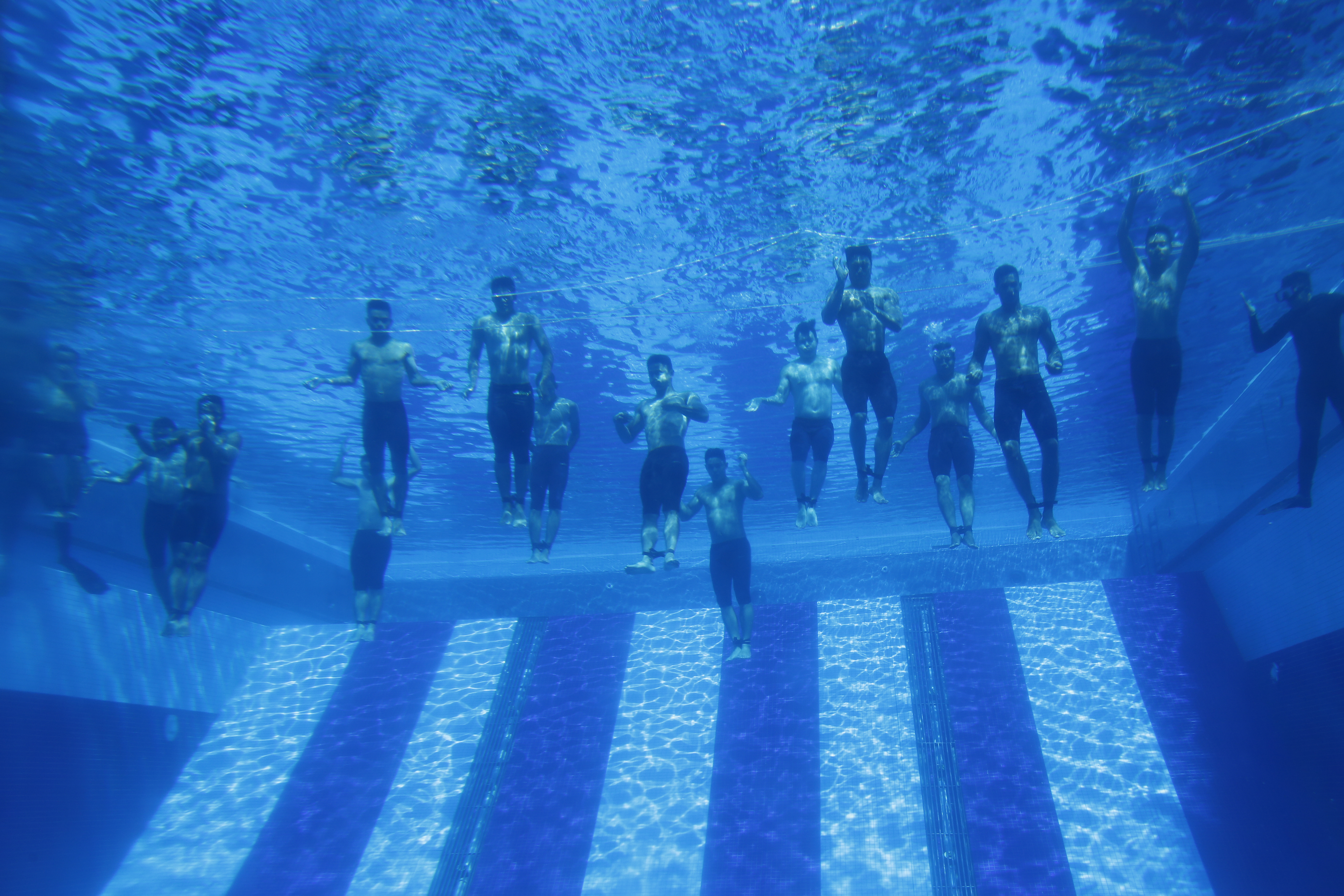 Astro Shaw 10 minutes into the pool we're already feeling tired, imagine having to do this.