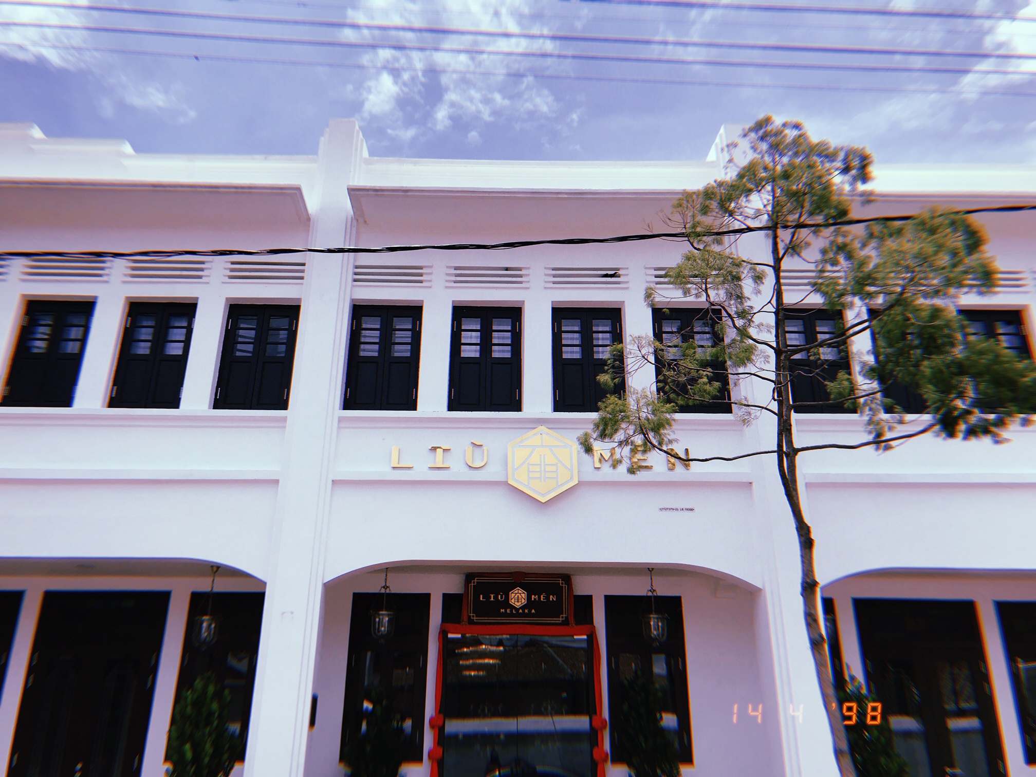 The boutique hotel facade.