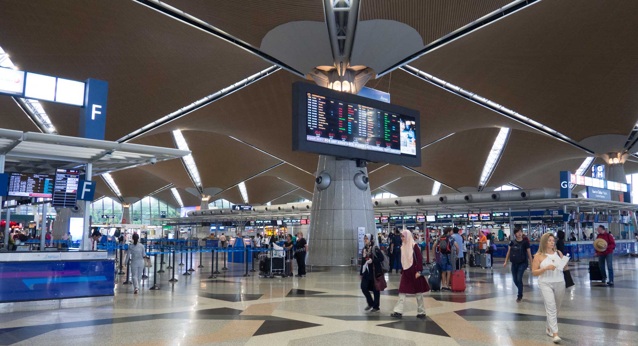 How many times have you flown via KLIA?
