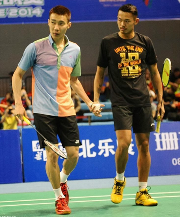 Rivals... until the end of the world just like Lin Dan's shirt says.