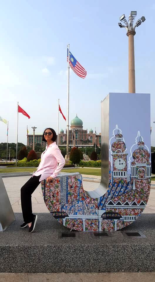 Wan Jamila and her masterpiece.