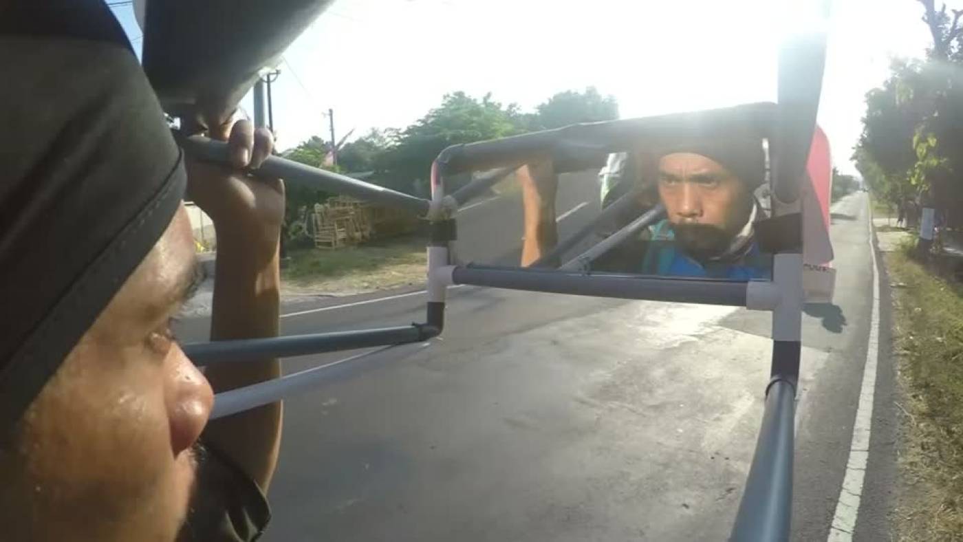 Going backwards for a good cause.