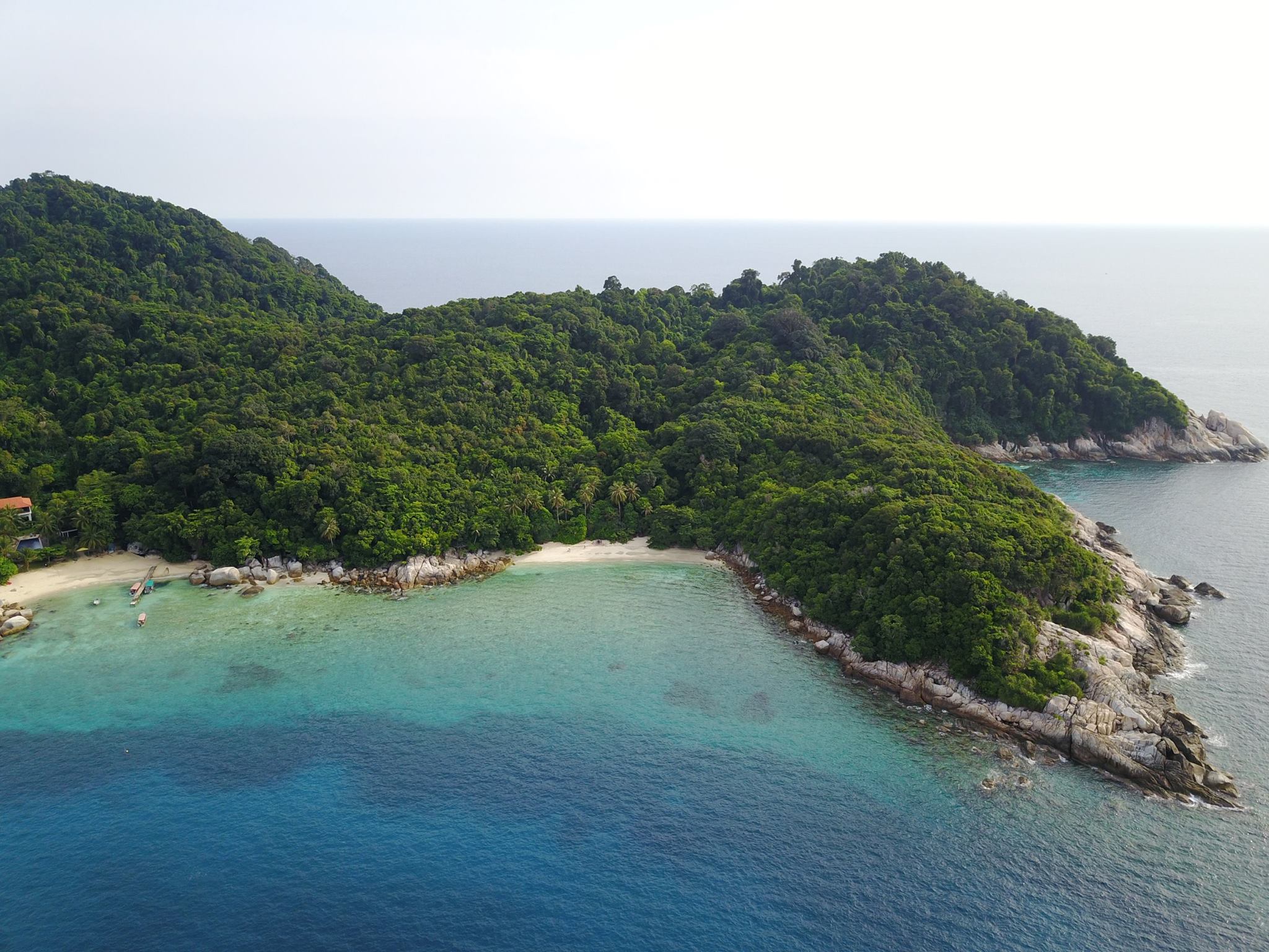 Facebook/ Lang Tengah Turtle Watch Aerial view of the largely undeveloped island.