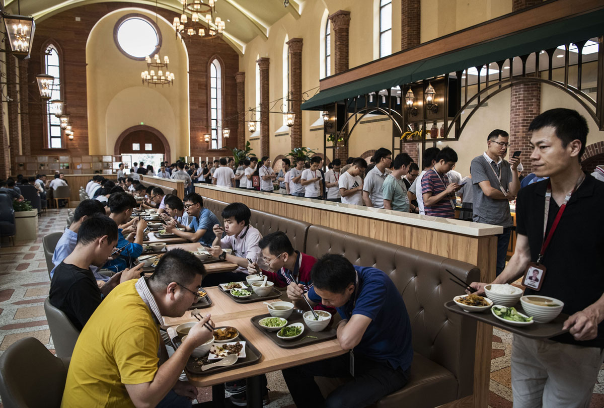 One of the many cafeterias where employees can enjoy subsidised food.