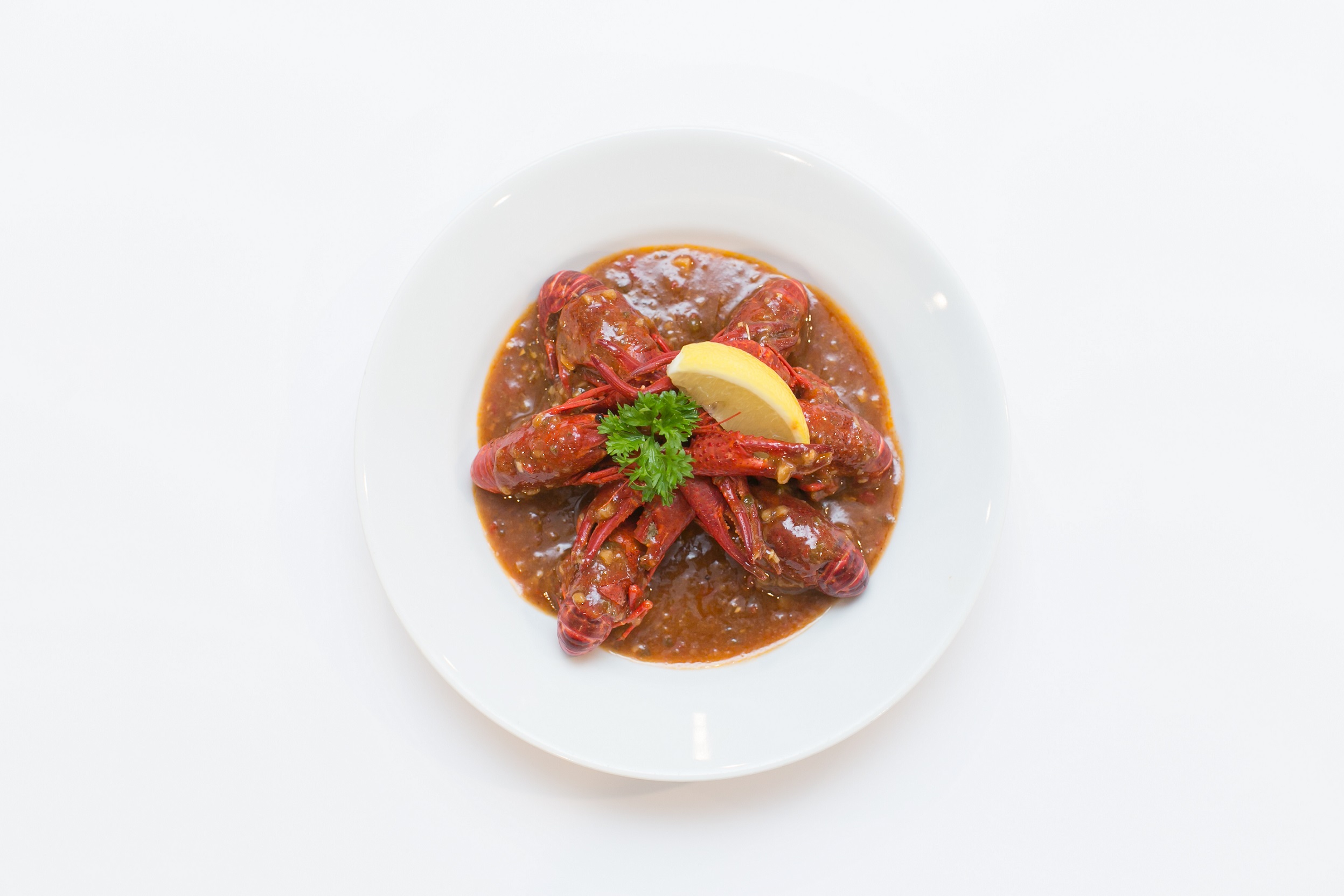 Crayfish with Spicy Tomato Sauce for RM29.90 per plate.
