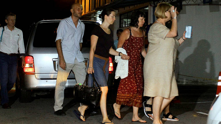 The Sun Daily Nora's family arriving at the hospital.