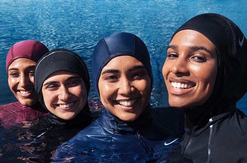 Four girls from around the world were selected for this campaign including Zahra Lari (second from left), who is UAE'S skating champ.