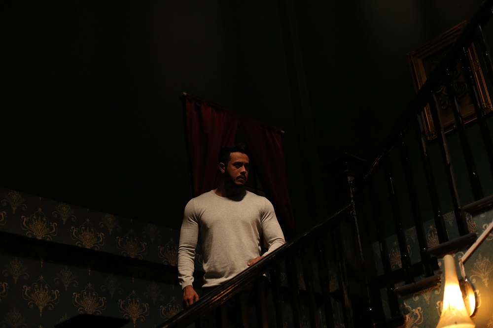 A buff guy like that is allowed to be scared too.
