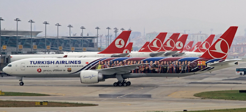 Rumah kepada penerbangan Turkish Airlines,
