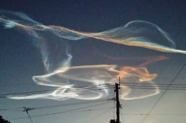 Locals were calling it "God's Graffiti".