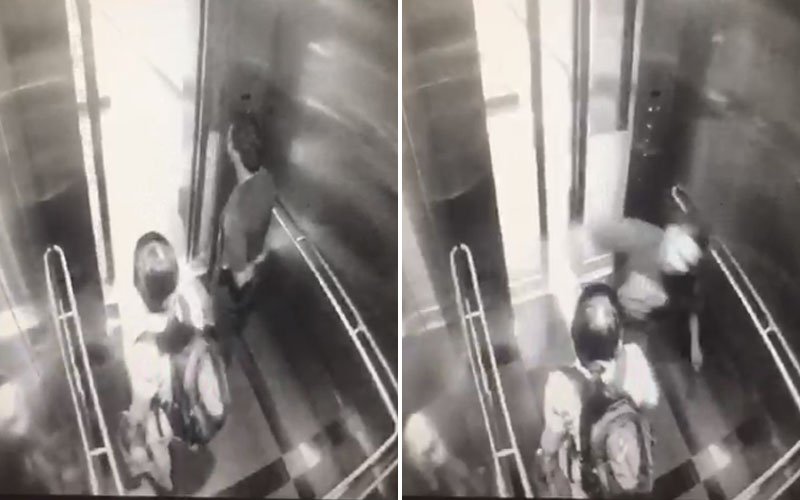 Rakaman CCTV dalam lif.