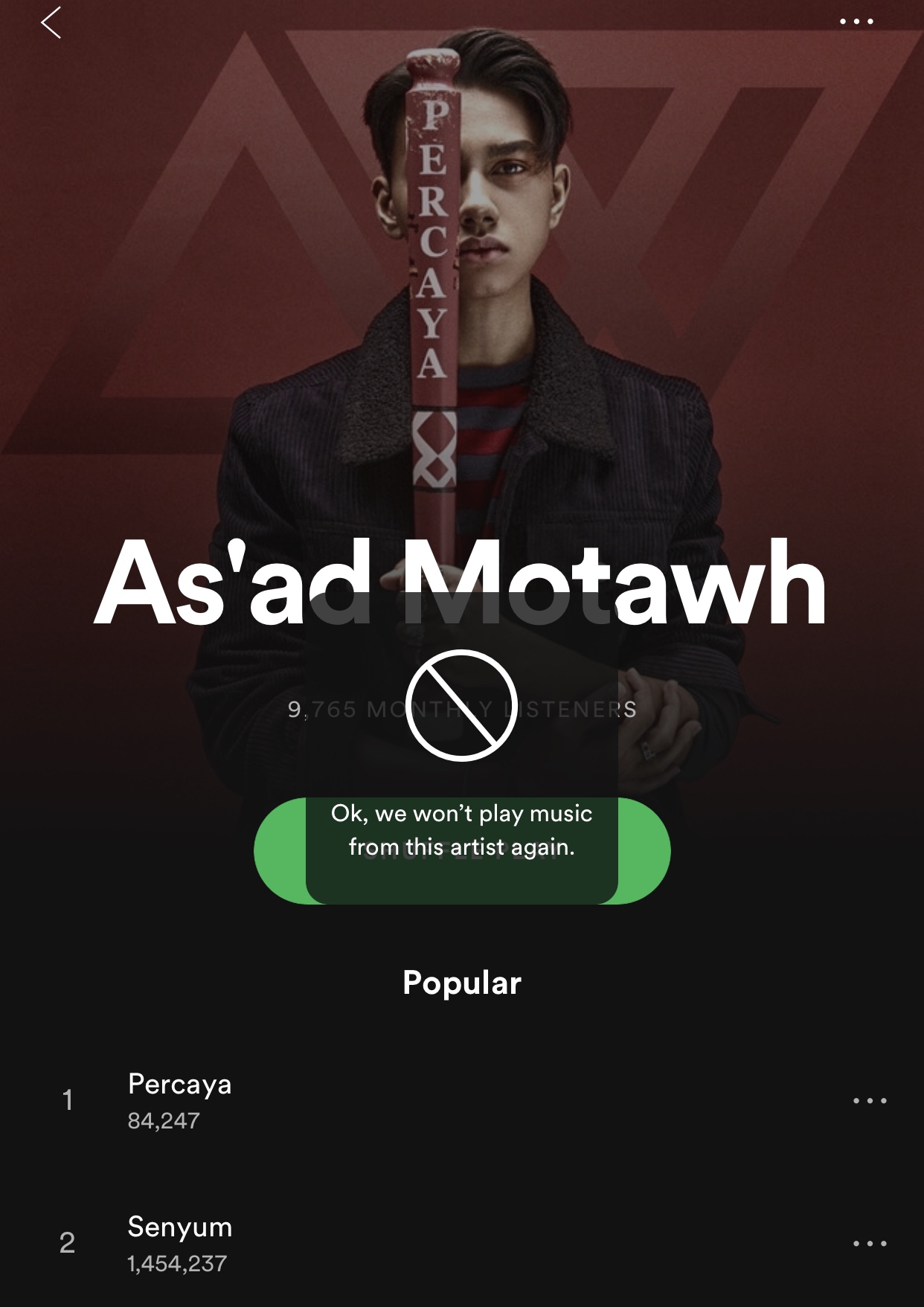 Jangan marah As'ad, kami dan remove block.