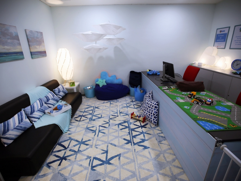 Bilik ini digelar sebagai Calm Room.