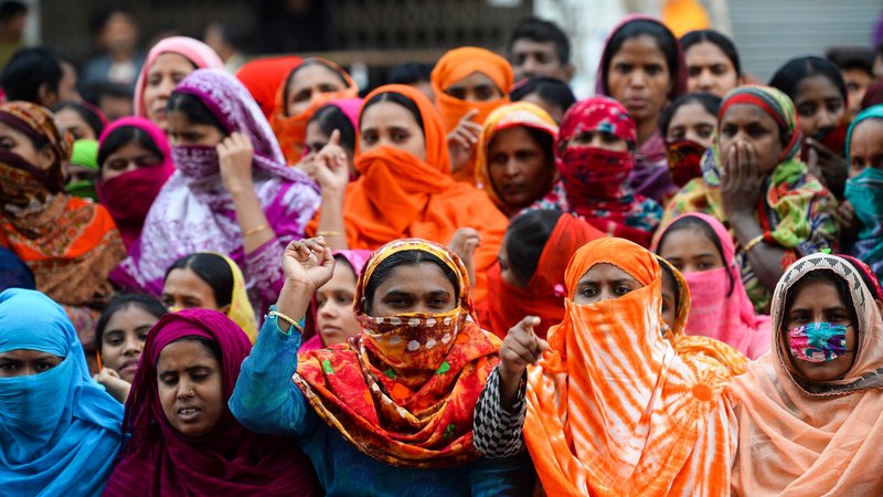 About 50,000 garment workers were involved in a strike. Jan 2019, Dhaka.