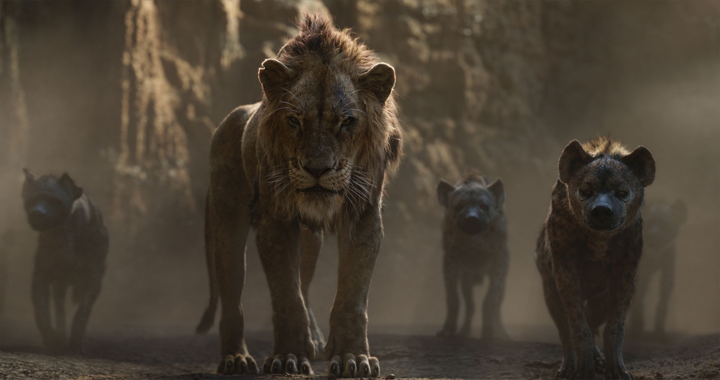 Disney Scar and his menacing hyenas.