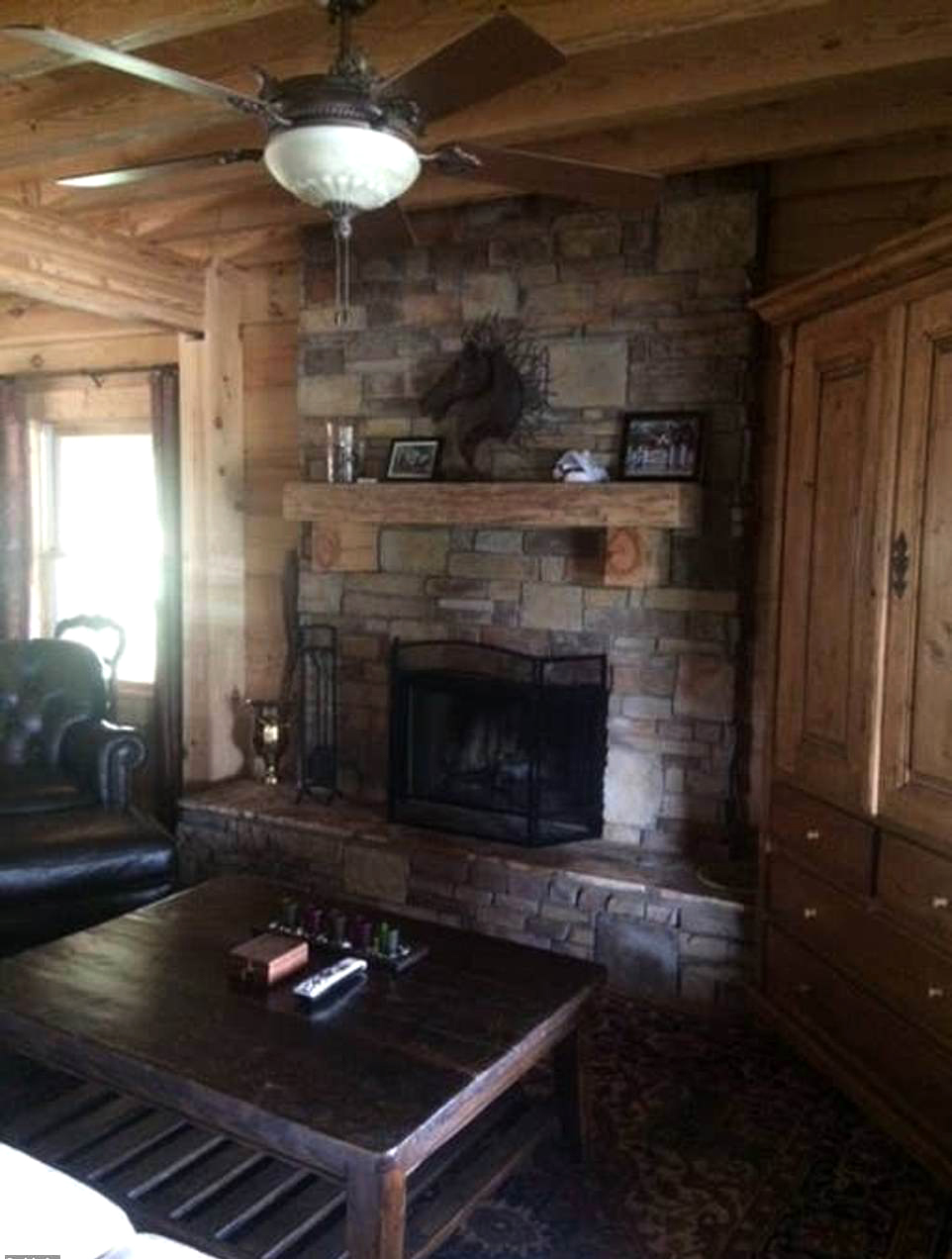 Airbnb An indoor fire place to keep you warm.
