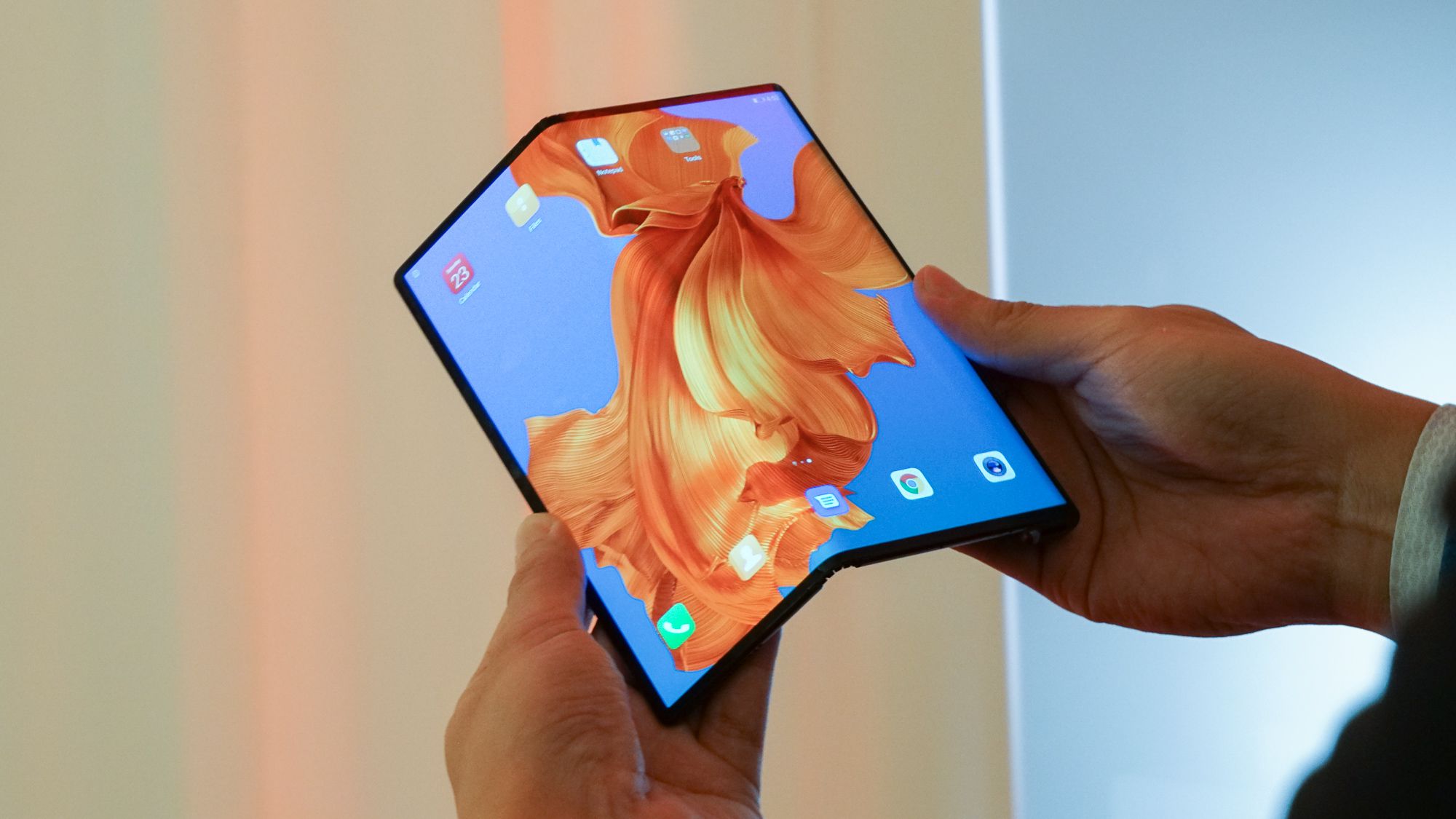 The first foldable smartphone in the market.