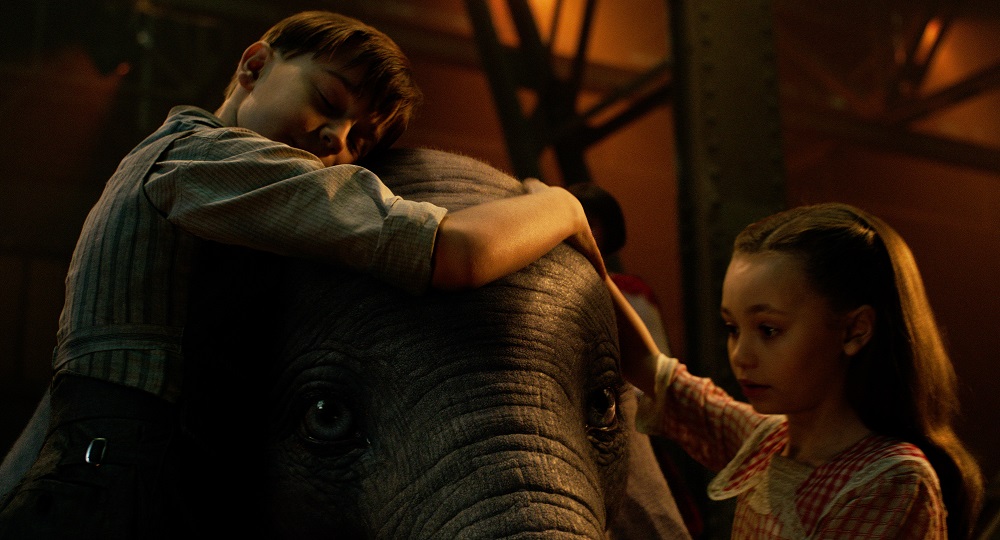 Joe (Finley Hobbins) and Milly (Nico Parker) became Dumbo's first real friends.