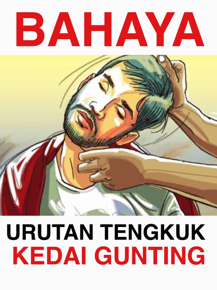 Facebook Public Health Malaysia Bahaya urutan tengkuk.