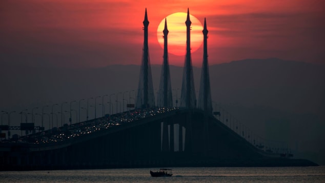 Vincent Thian/AP via CNN Penang's breathtaking sunset.
