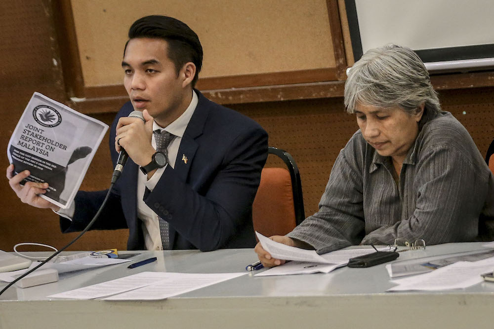 Rizal during a press conference