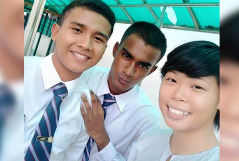 From left: Muhammad Aniq Hilman Haslimi, Mateshan Varma Subramaniam and Grace Sian Ern Hui.
