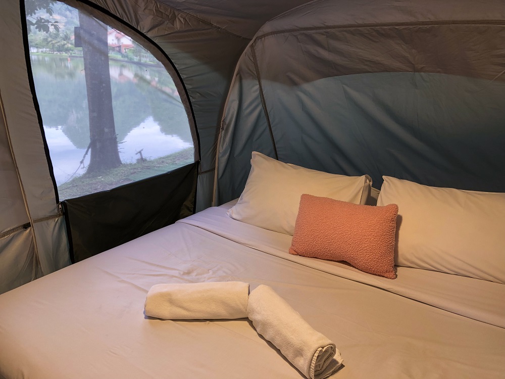 There are mosquite nettings all around to protect you from getting bitten.