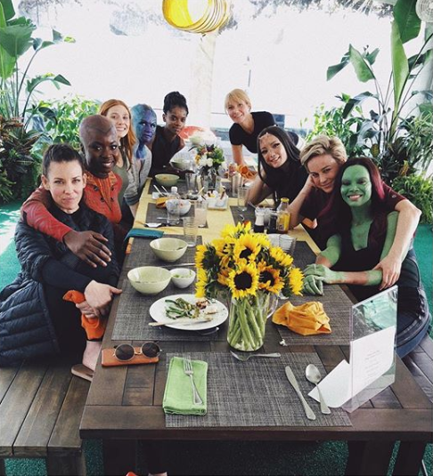 @zoesaldana Instagram Best picture from the MCU ever.