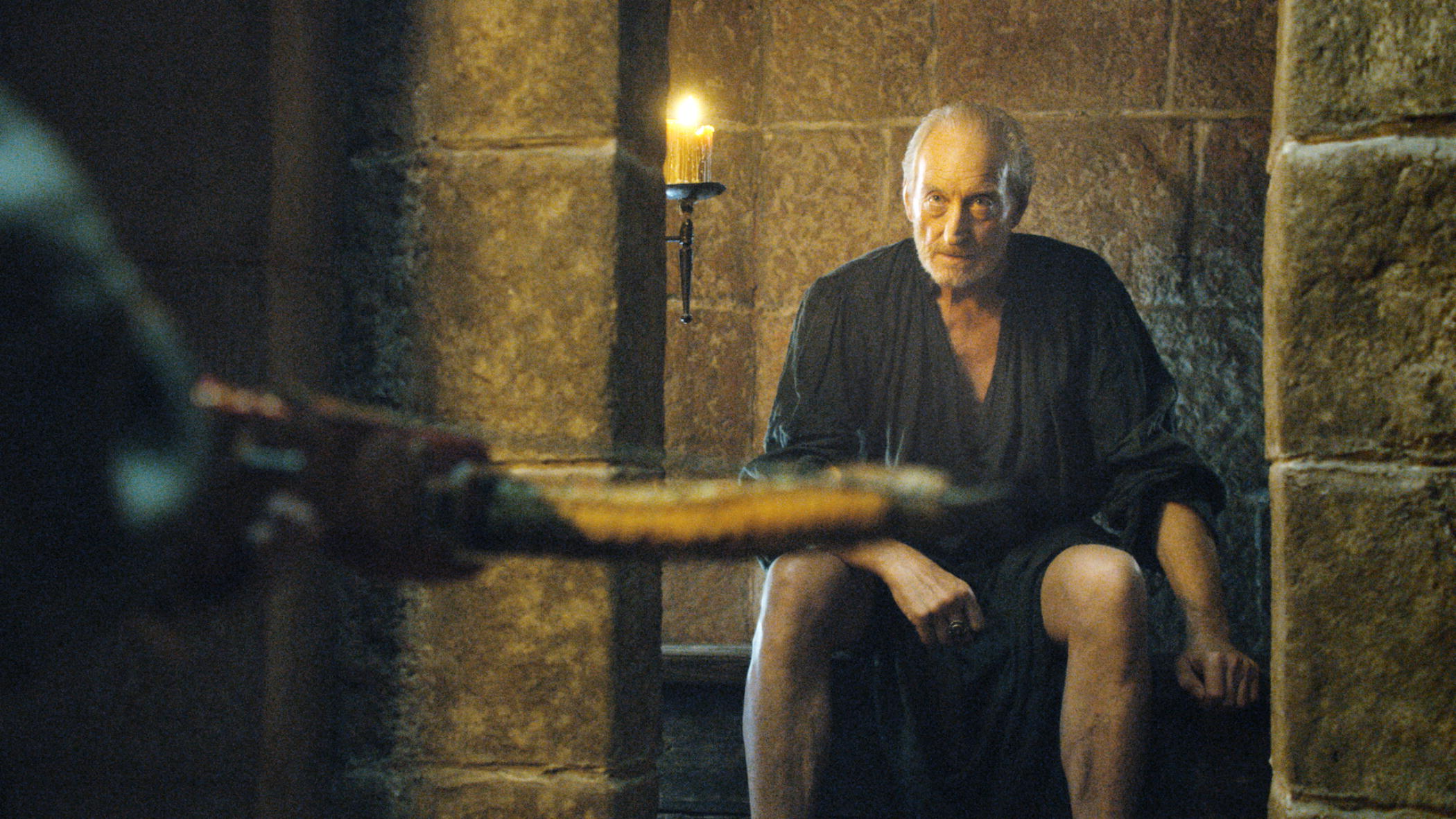 Killed on his 'throne'.