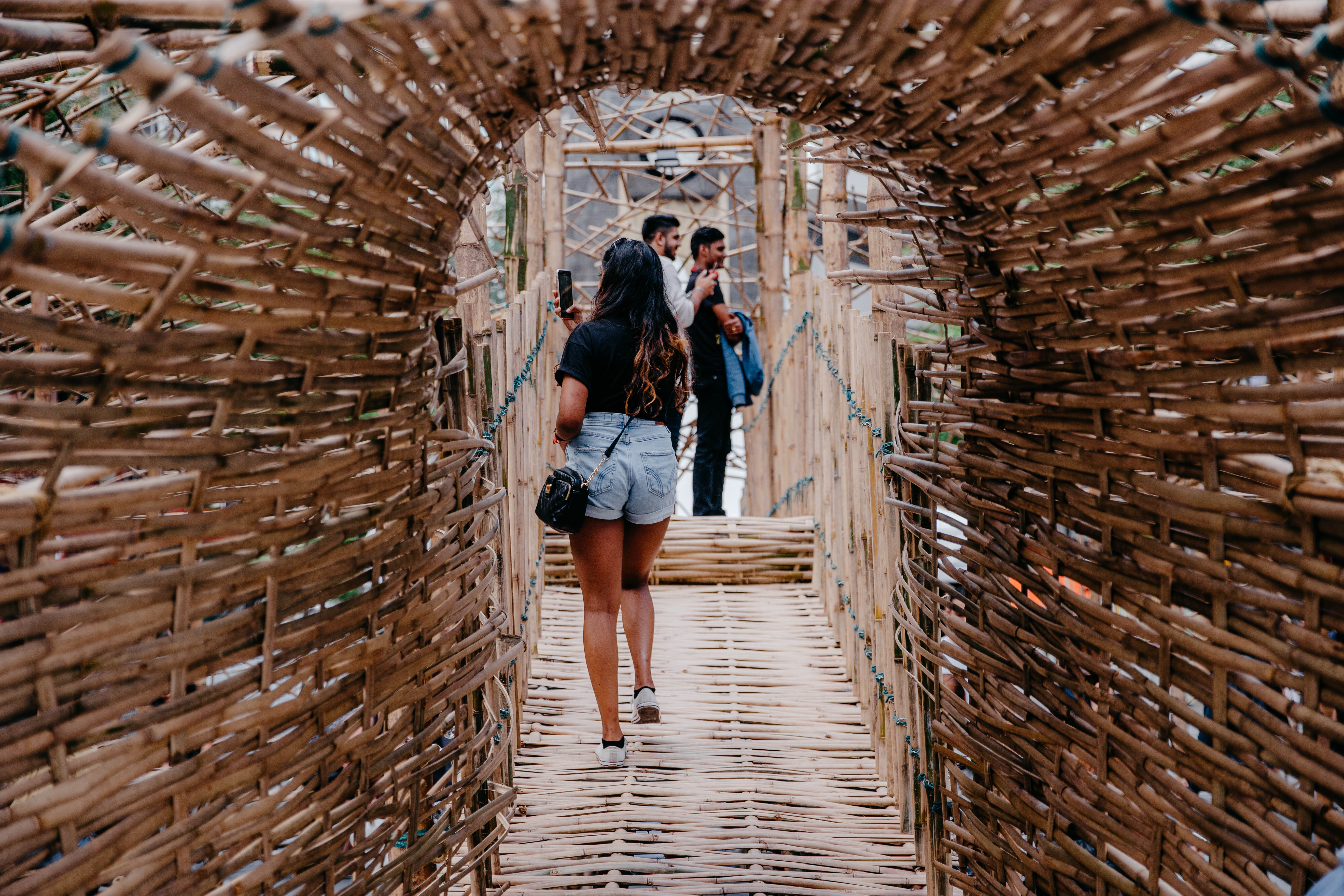 Interactive bamboo sculpture HuRu-HaRa Kubah by Andi Ramdani