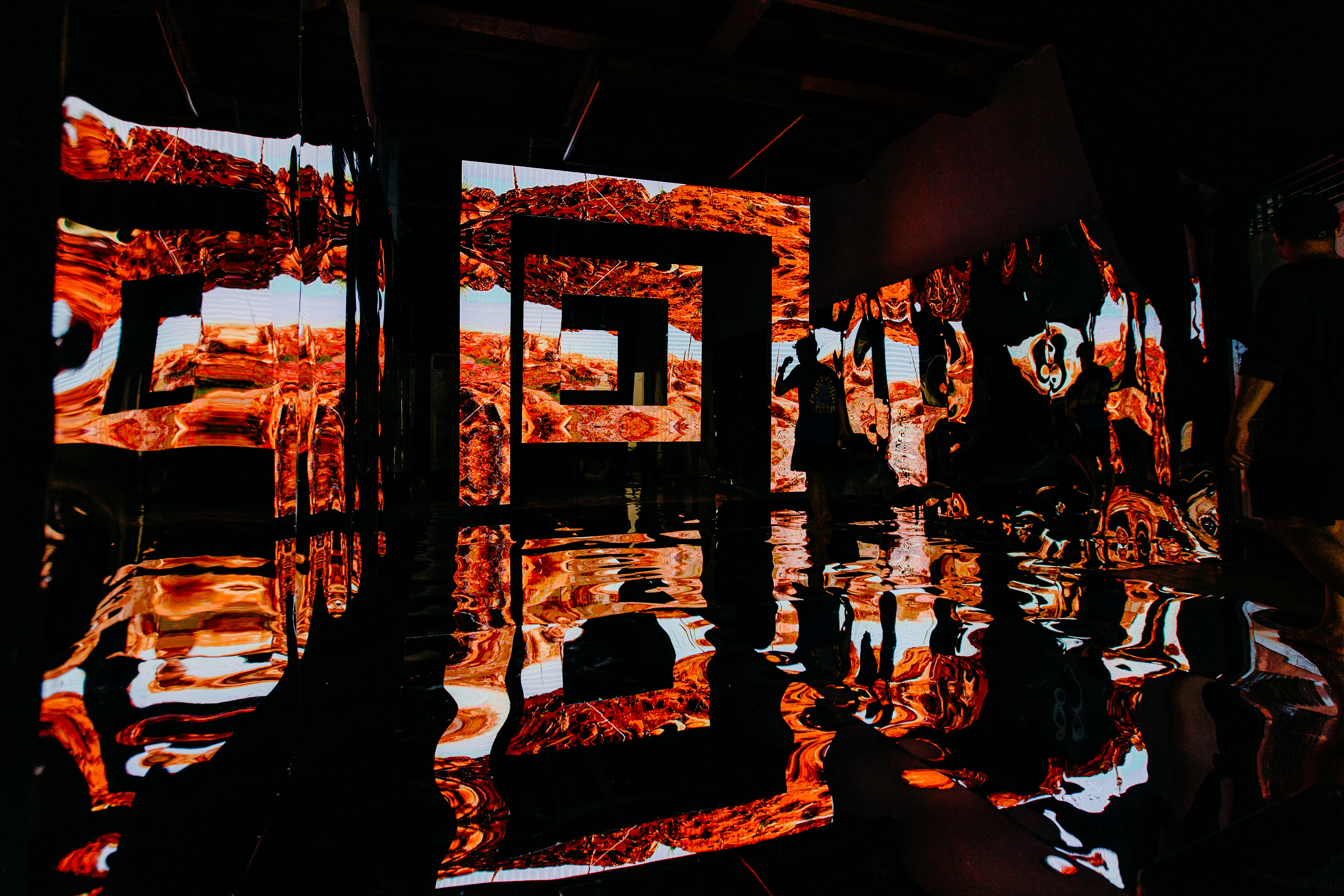 Interactive light exhibition where art and science merged