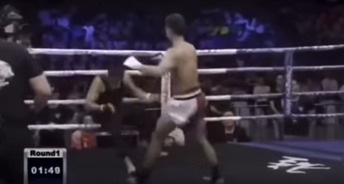 Barely lasted two minutes in the ring.