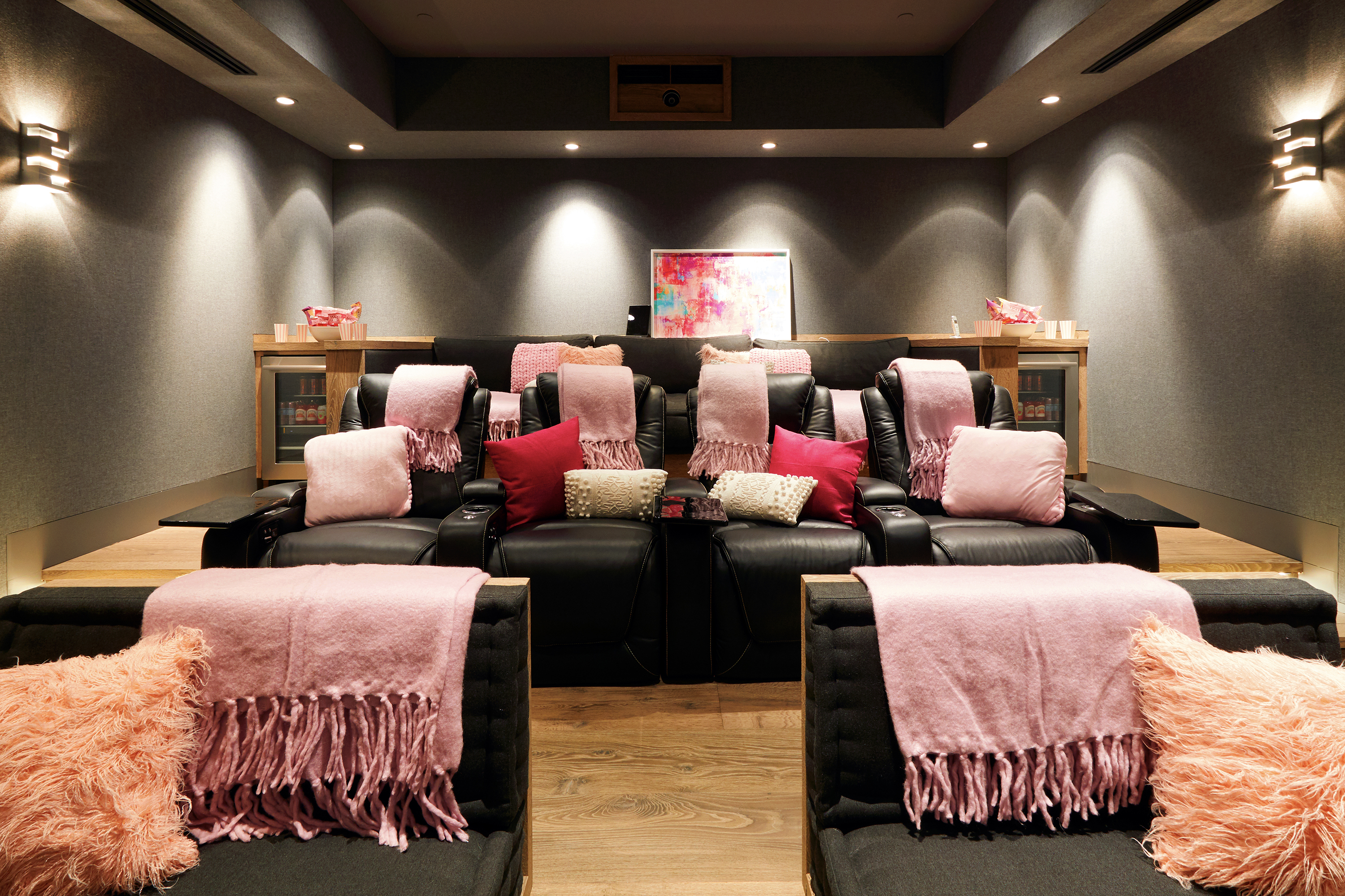 Airbnb It has an indoor movie theatre.