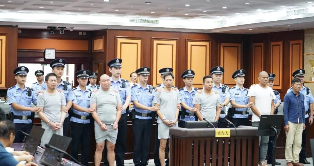 All six men appearing before the court.