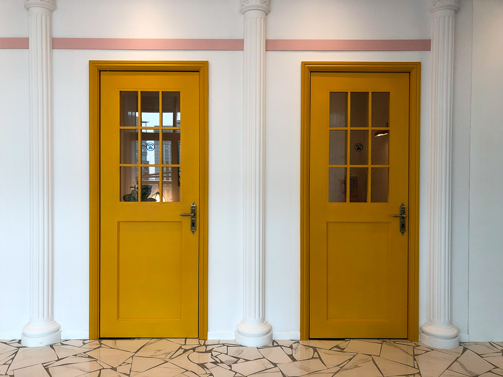 Rojak Daily The entrance to the phone booth and administrative room.