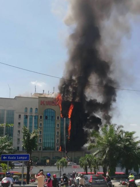 The EPF building caught fire last year.