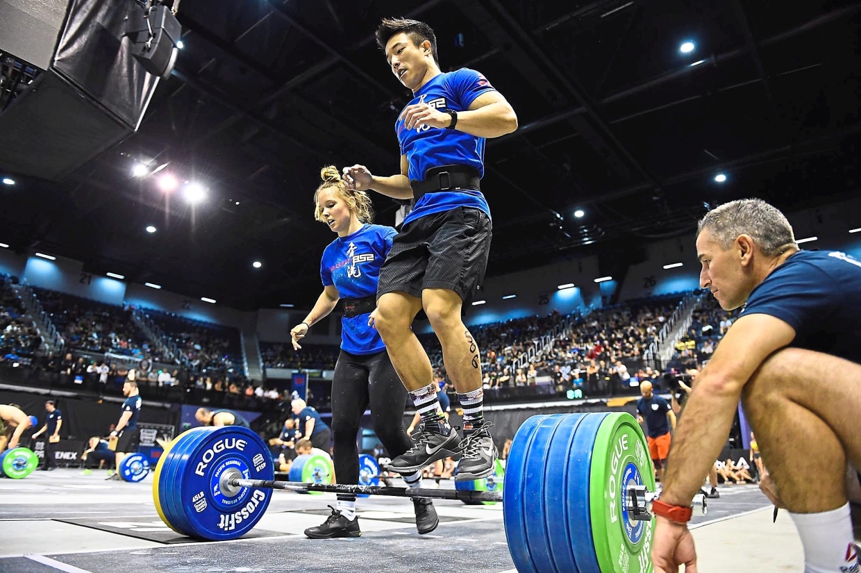 Edmund in action at the CrossFit Games Pacific Regional in 2014 and 2015.