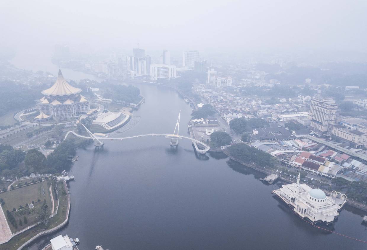 Haze situation in Kuching.