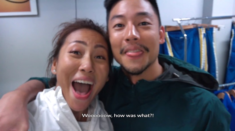 Vanessa and Ismael Ma after skydiving