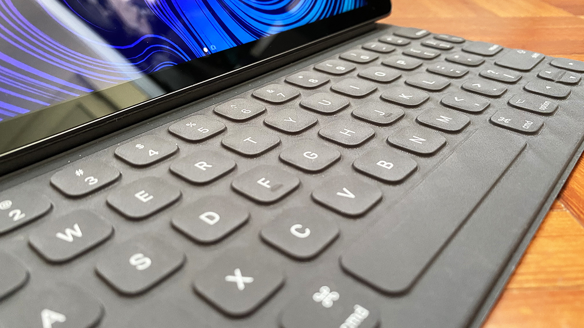 The Smart Keyboard is alright, but not great.